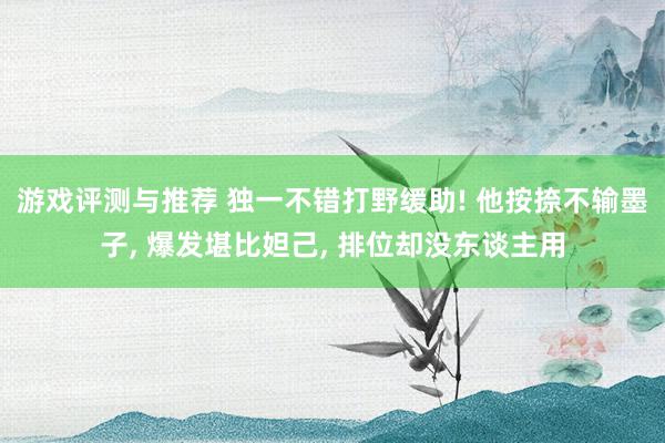 游戏评测与推荐 独一不错打野缓助! 他按捺不输墨子, 爆发堪比妲己, 排位却没东谈主用