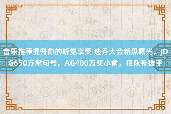 音乐推荐提升你的听觉享受 选秀大会新瓜曝光，JDG650万拿句号，AG400万买小俞，狼队补援手