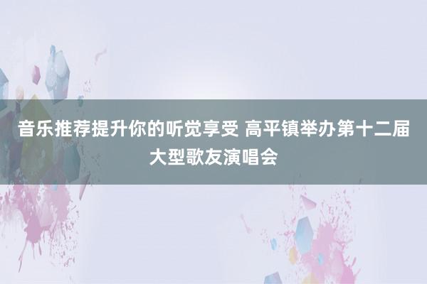 音乐推荐提升你的听觉享受 高平镇举办第十二届大型歌友演唱会