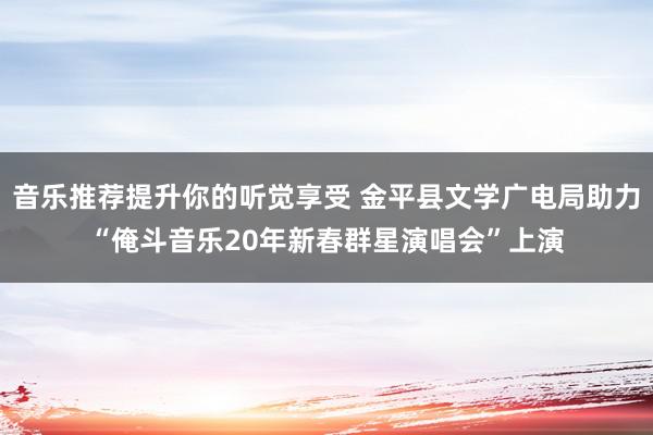 音乐推荐提升你的听觉享受 金平县文学广电局助力“俺斗音乐20年新春群星演唱会”上演