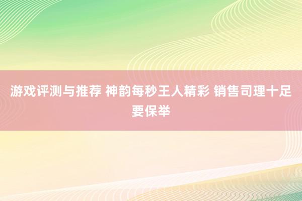 游戏评测与推荐 神韵每秒王人精彩 销售司理十足要保举