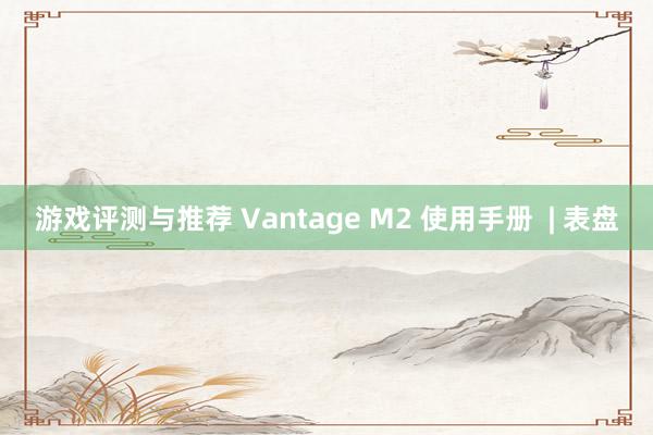 游戏评测与推荐 Vantage M2 使用手册  | 表盘